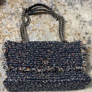 Kurt Geiger Tweed Chain Shoulder Bag
